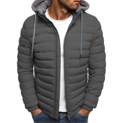 Chaqueta Acolchada con Capucha y Cuello Alto para Hombre - Image 21