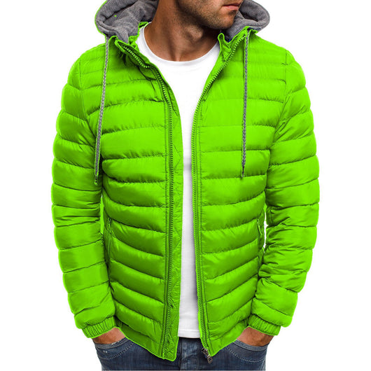 Chaqueta Acolchada con Capucha y Cuello Alto para Hombre - Image 22
