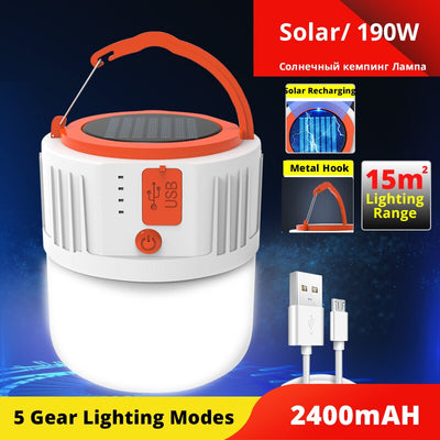 Lámpara Solar LED Recargable para Exteriores - Image 6