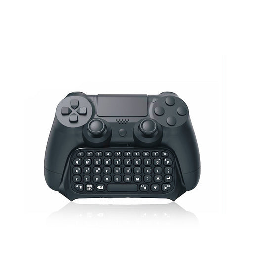Black Bluetooth gamepad keyboard attachment for PS4 controllers, featuring a full QWERTY layout for easy text input. - Image 6