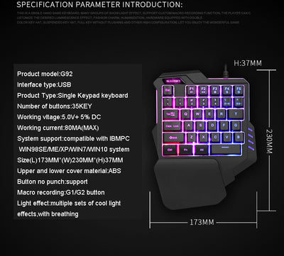 Teclado Gaming Portátil para Móviles - Image 16