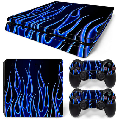 Hot pink and black leopard print skin set for PS4 Slim console and two controllers. - Image 29