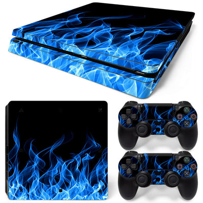 Hot pink and black leopard print skin set for PS4 Slim console and two controllers. - Image 30