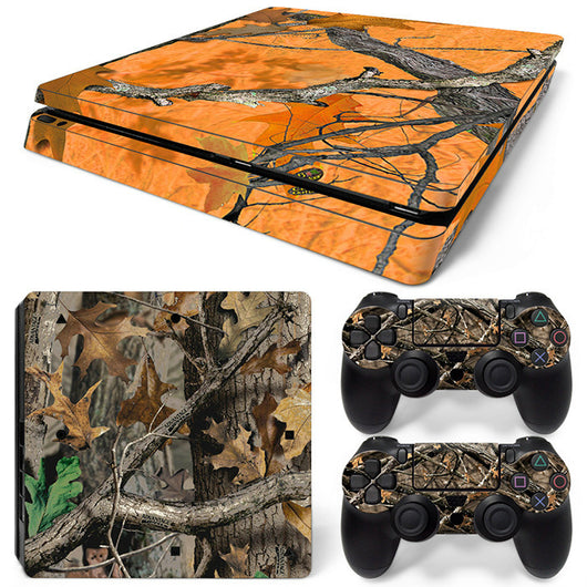 Hot pink and black leopard print skin set for PS4 Slim console and two controllers. - Image 36