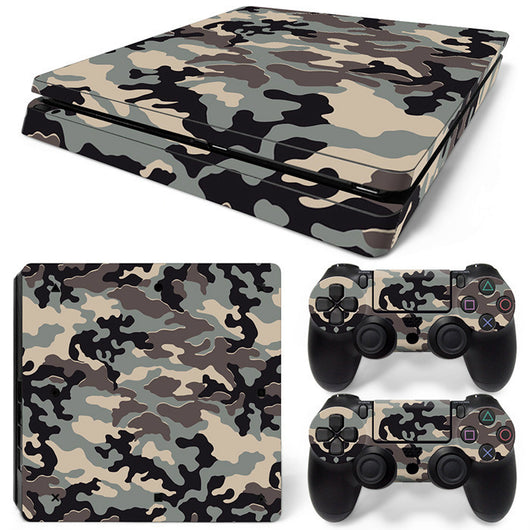 Hot pink and black leopard print skin set for PS4 Slim console and two controllers. - Image 46