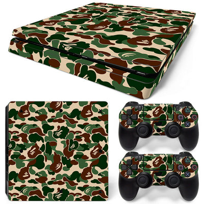 Hot pink and black leopard print skin set for PS4 Slim console and two controllers. - Image 48