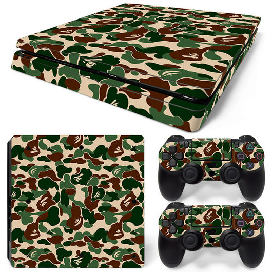 Hot pink and black leopard print skin set for PS4 Slim console and two controllers. - Image 48