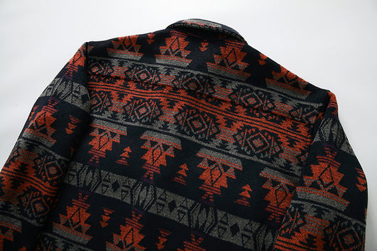 Chaqueta Camisa de Lana a Cuadros Estilo Étnico para Hombre - Image 26