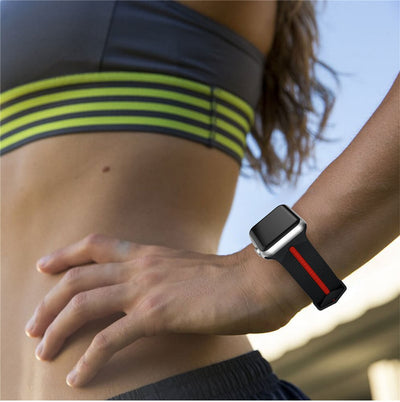 Pulsera Deportiva de Silicona con Diseño de Flecha Bicolor - Image 30