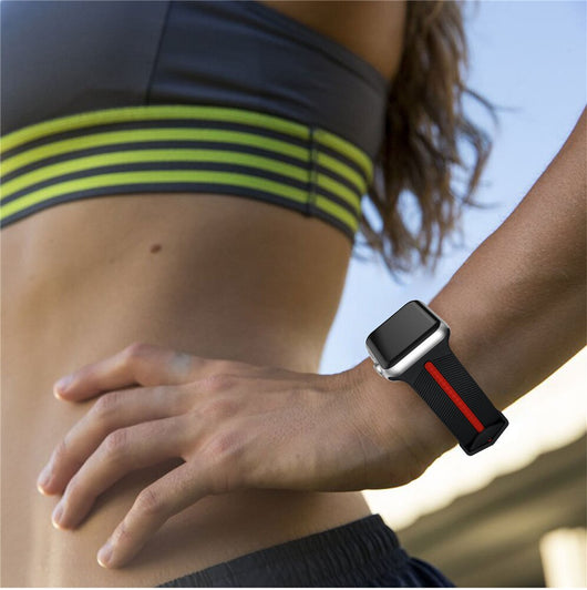 Pulsera Deportiva de Silicona con Diseño de Flecha Bicolor - Image 30