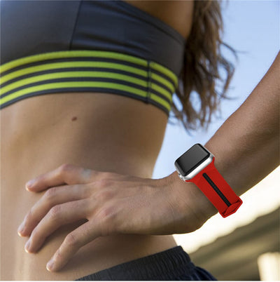 Pulsera Deportiva de Silicona con Diseño de Flecha Bicolor - Image 31