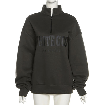 Sudadera Suelta Estampada con Cierre para Mujer - Manga Larga Otoño - Image 14