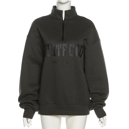 Sudadera Suelta Estampada con Cierre para Mujer - Manga Larga Otoño - Image 14