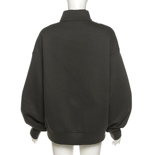 Sudadera Suelta Estampada con Cierre para Mujer - Manga Larga Otoño - Image 16