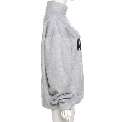 Sudadera Suelta Estampada con Cierre para Mujer - Manga Larga Otoño - Image 18