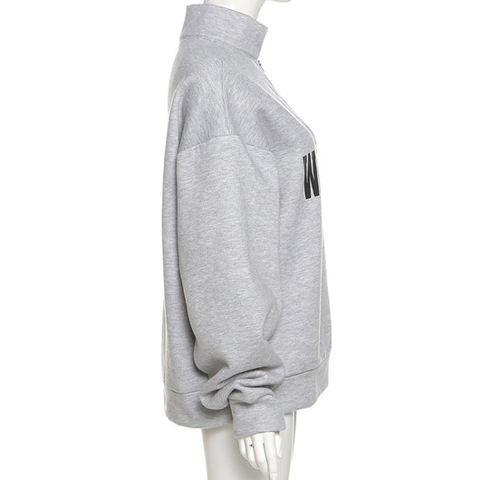 Sudadera Suelta Estampada con Cierre para Mujer - Manga Larga Otoño - Image 18