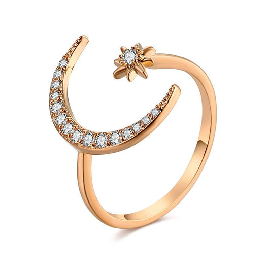 Anillos de Moda Europeos y Americanos con Estrellas y Luna de Circonia - Image 18