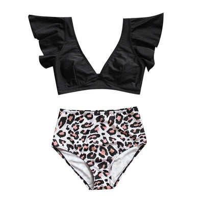Bikini Estampado Leopardo Cintura Alta Dividido Dos Piezas - Image 12