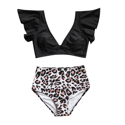 Bikini Estampado Leopardo Cintura Alta Dividido Dos Piezas - Image 12