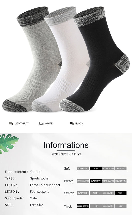 Calcetines Deportivos de Algodón Absorbentes para Correr en Otoño e Invierno - Image 10