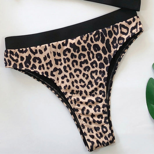 Bikini Estampado Leopardo con Diseño Asimétrico - Image 13