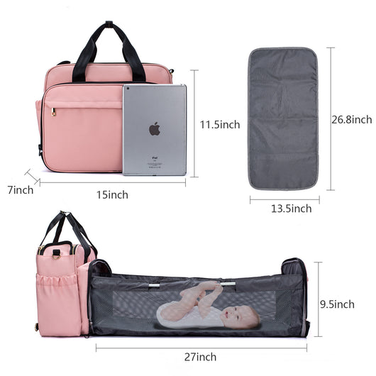 Cuna Portátil Convertible 2 en 1 con Bolsa Mensajero - Image 11