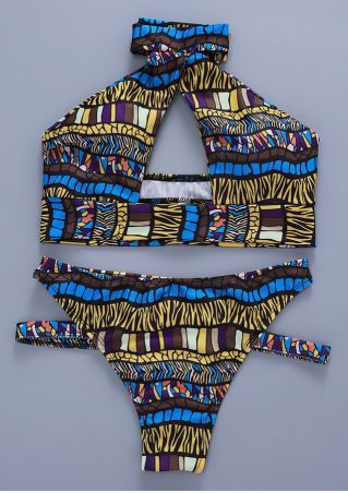 Bikini de Rayas con Diseño Cruzado para Mujer - Image 7
