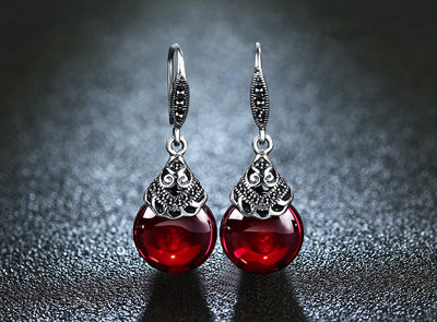 Pendientes Vintage de Granate Redondo - Image 12