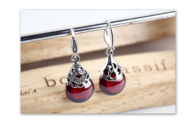 Pendientes Vintage de Granate Redondo - Image 15
