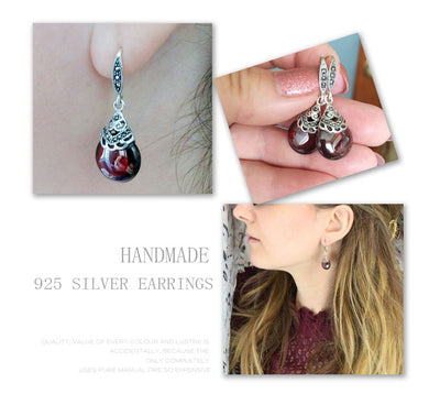 Pendientes Vintage de Granate Redondo - Image 20