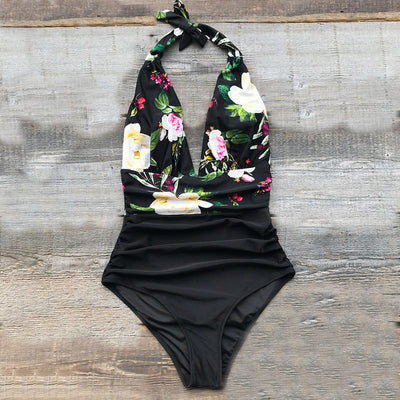 Traje de Baño Enterizo Estampado Espalda Descubierta Talla Grande - Image 6