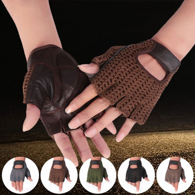 Guantes de Entrenamiento con Malla de Lana y Cuero - Image 7