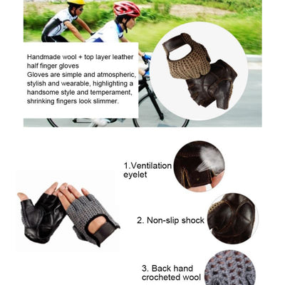 Guantes de Entrenamiento con Malla de Lana y Cuero - Image 9