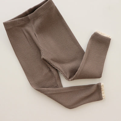 Leggings Elásticos para Niña con Ribete de Encaje - Image 9