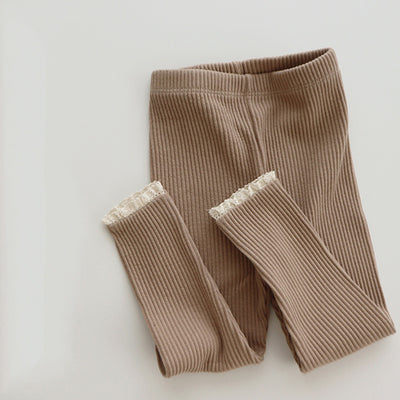 Leggings Elásticos para Niña con Ribete de Encaje - Image 10