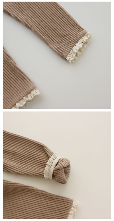 Leggings Elásticos para Niña con Ribete de Encaje - Image 14