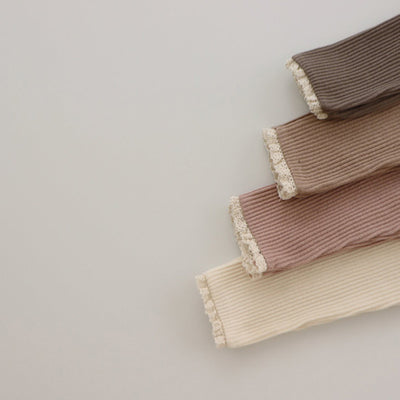 Leggings Elásticos para Niña con Ribete de Encaje - Image 16