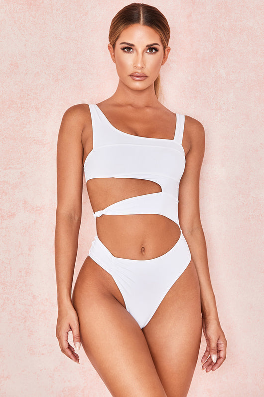 Traje de Baño Enterizo de Color Liso - Image 22