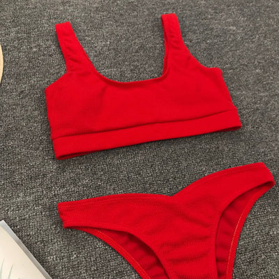 Bikini Deportivo de Corte Alto con Diseño Sólido y Detalles Explosivos - Image 16