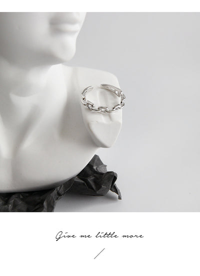 Anillo Abierto de Cadena Fina Calada para Mujer - Image 10