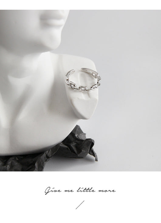 Anillo Abierto de Cadena Fina Calada para Mujer - Image 10