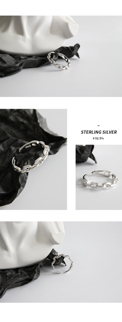 Anillo Abierto de Cadena Fina Calada para Mujer - Image 11