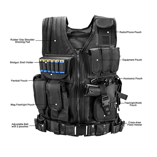 Chaleco Táctico Militar MOLLE con Placa de Protección para Airsoft y Operaciones - Image 6