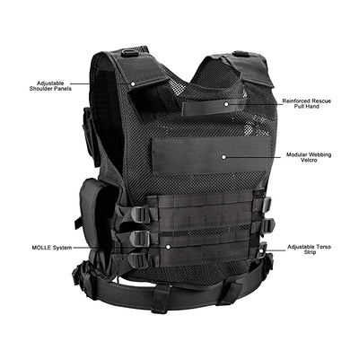 Chaleco Táctico Militar MOLLE con Placa de Protección para Airsoft y Operaciones - Image 7