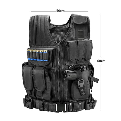Chaleco Táctico Militar MOLLE con Placa de Protección para Airsoft y Operaciones - Image 9
