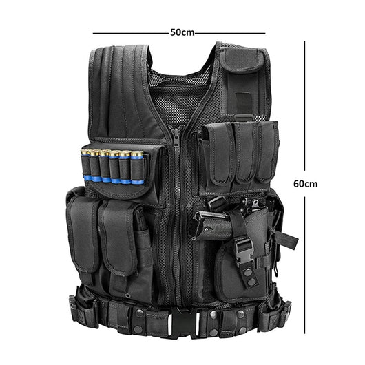 Chaleco Táctico Militar MOLLE con Placa de Protección para Airsoft y Operaciones - Image 9