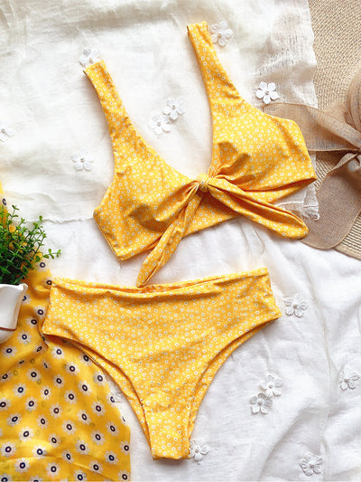 Bikini con Estampado de Margaritas y Tirantes Ajustables - Image 16