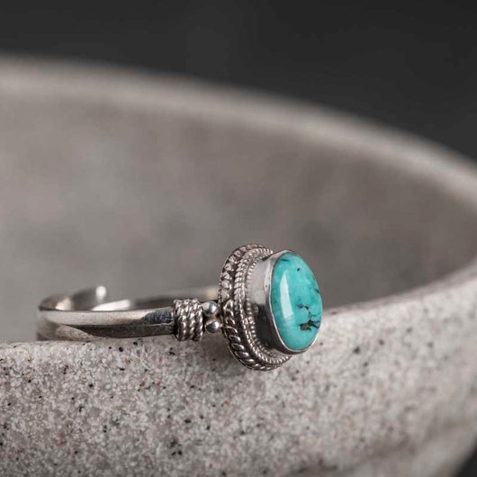 Anillo de Plata con Incrustación de Turquesa - Image 5