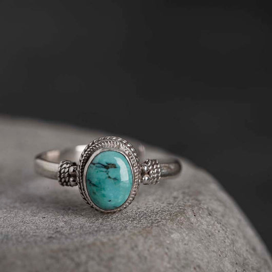 Anillo de Plata con Incrustación de Turquesa - Image 6