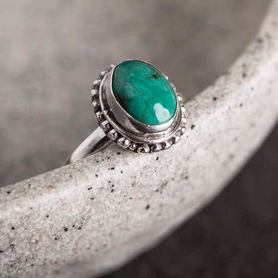 Anillo de Plata con Incrustación de Turquesa - Image 10